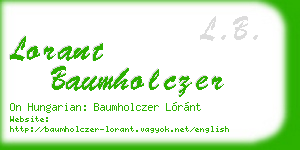 lorant baumholczer business card