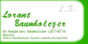 lorant baumholczer business card